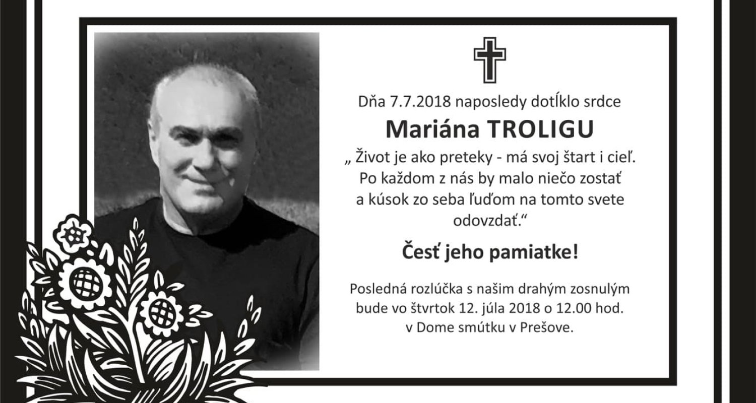 Opustil nás dlhoročný akcionár a člen predstavenstva Marián Troliga
