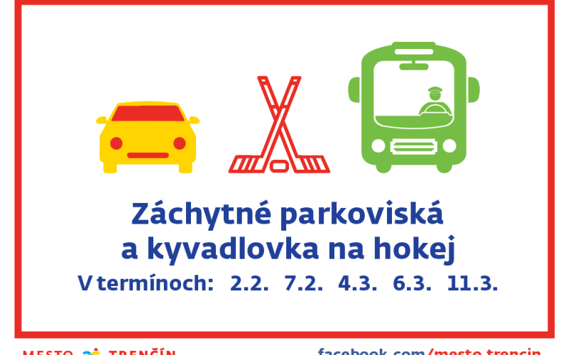 Fanúšikov z parkovísk na hokej zavezie kyvadlová doprava